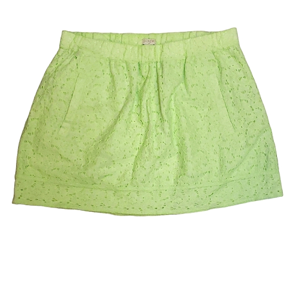 J.CREW - Lace Overlay Mini Skirt - M - LN